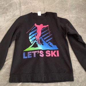 crew neck “let’s ski” very warm and insulated size M